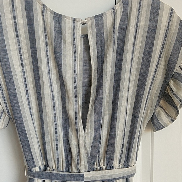 June & Hudson stripe ruffle sleeve jumpsuit - Picture 6 of 6